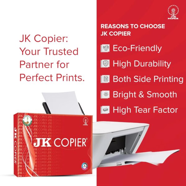 JK Copier Paper 75GSM A4, 1 Ream (500Sheets) - Image 3